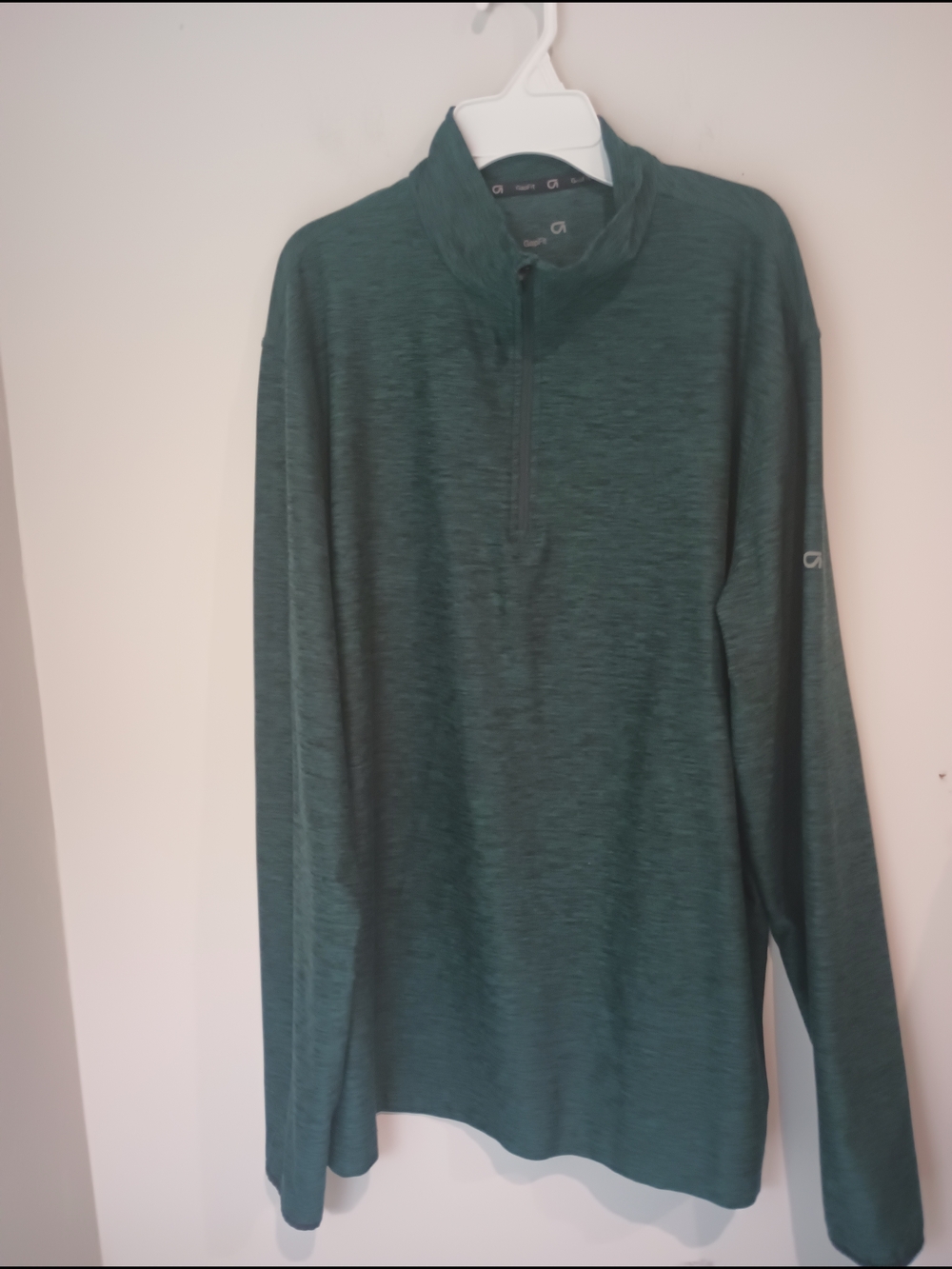 GAP Men's Long Sleeve Half-Zip Pullover - Teal Green